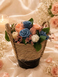 Load image into Gallery viewer, Blue Blush Rose Basket