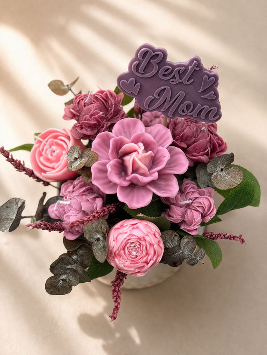 White Ceramic Candle Arrangement