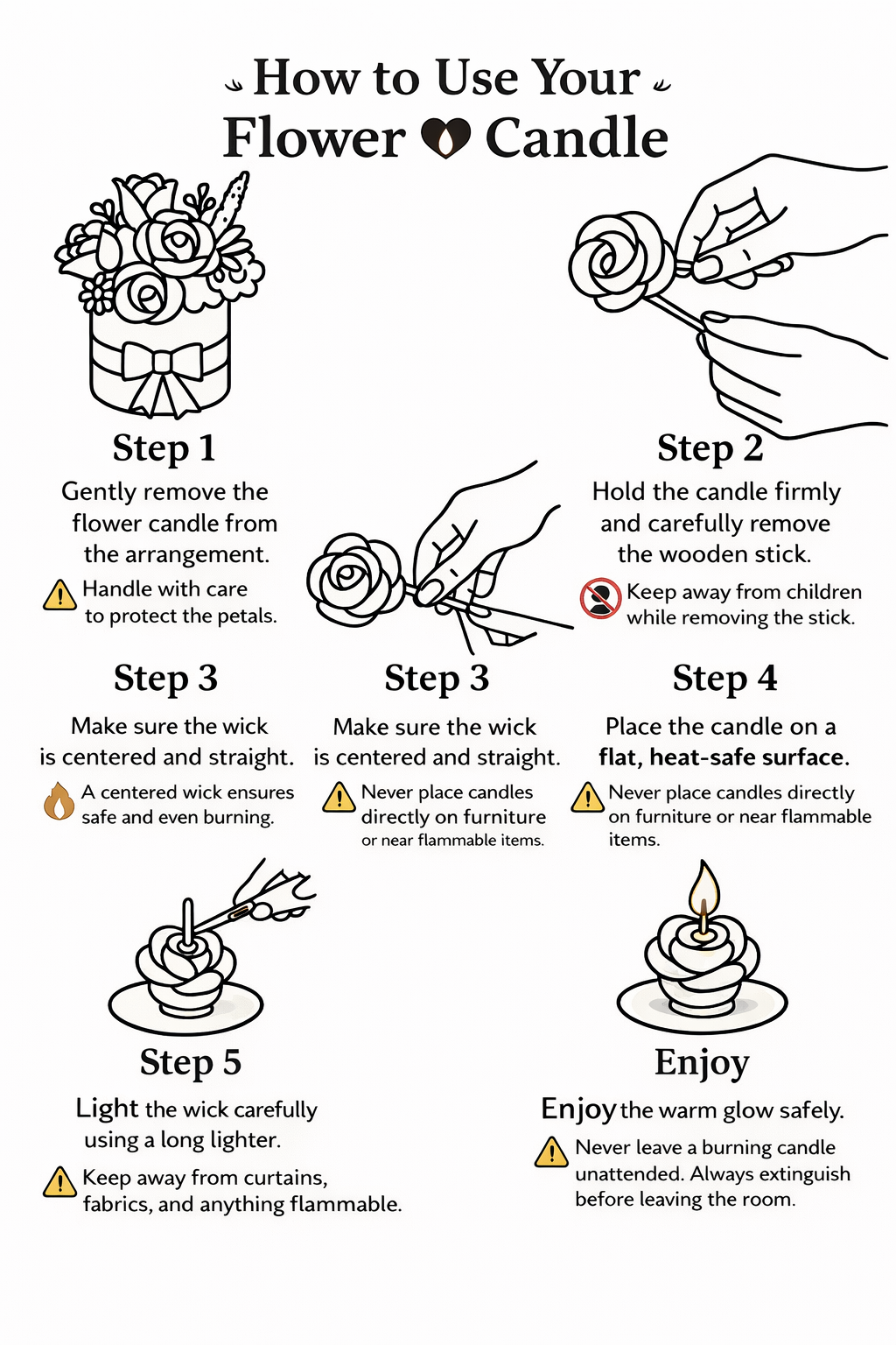 Rosé Velvet Teddy- Candle Bouquet