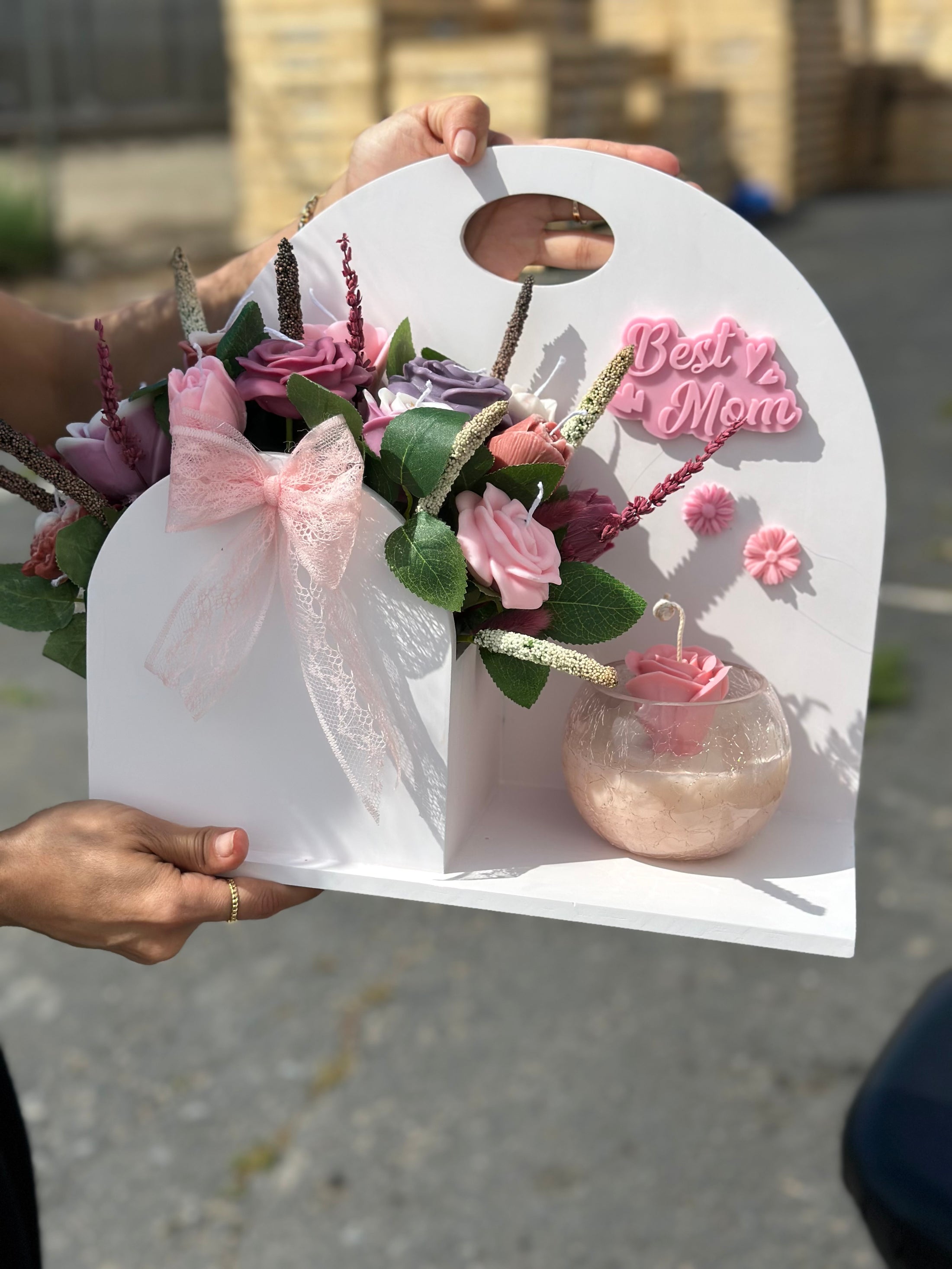 Blush of Love- Mother's Day Candle Arrangement