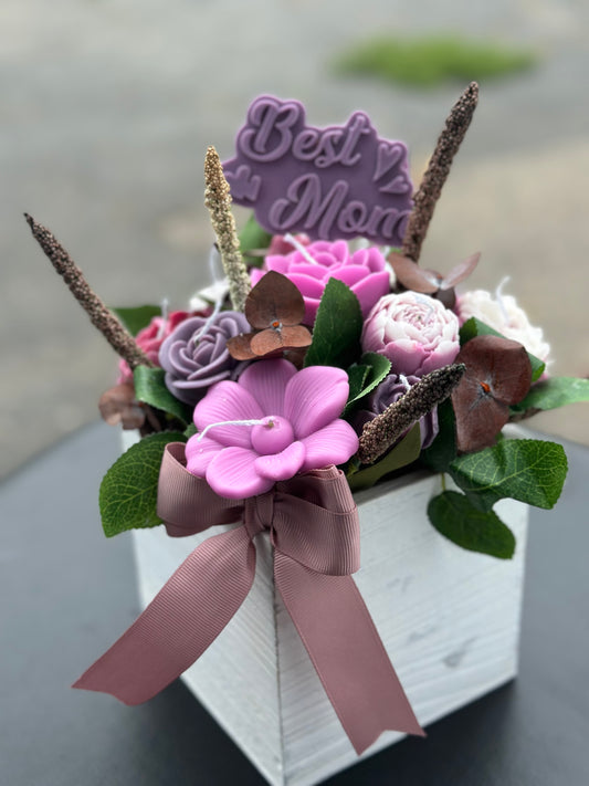 White Box Candle Arrangement