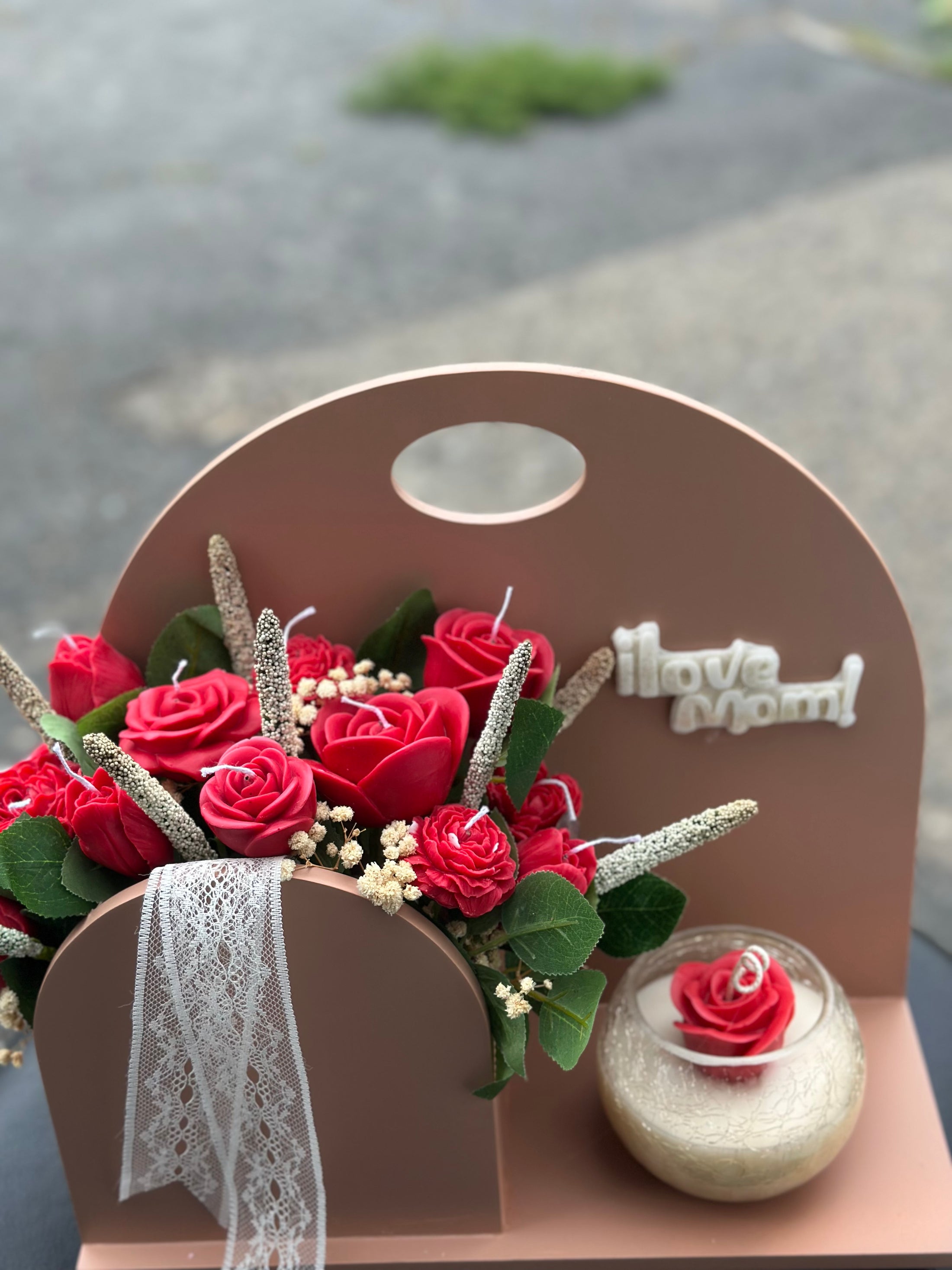 Blush of Love- Mother's Day Candle Arrangement