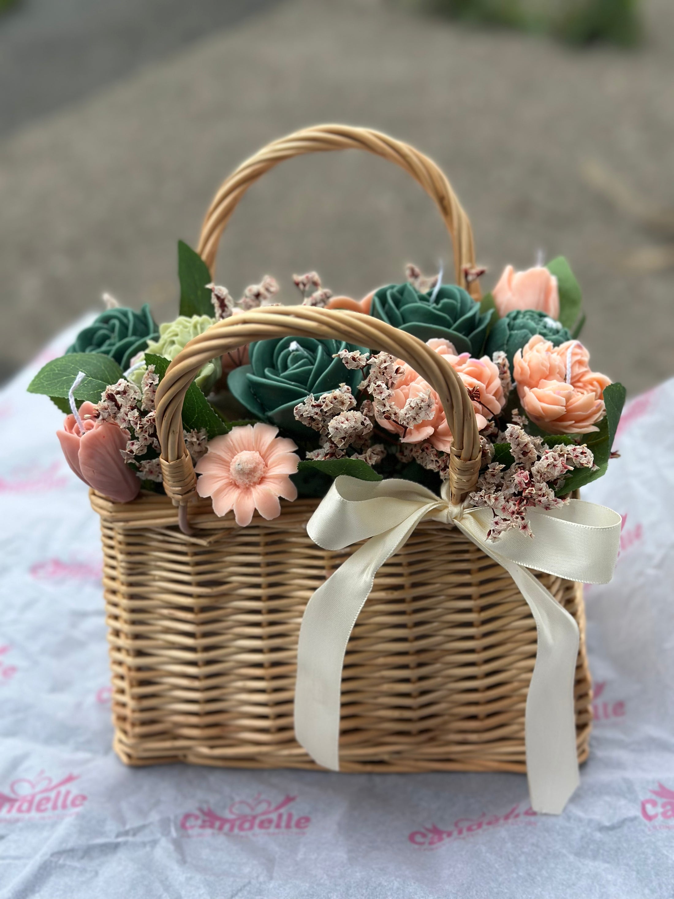 Ribbon Candle Basket