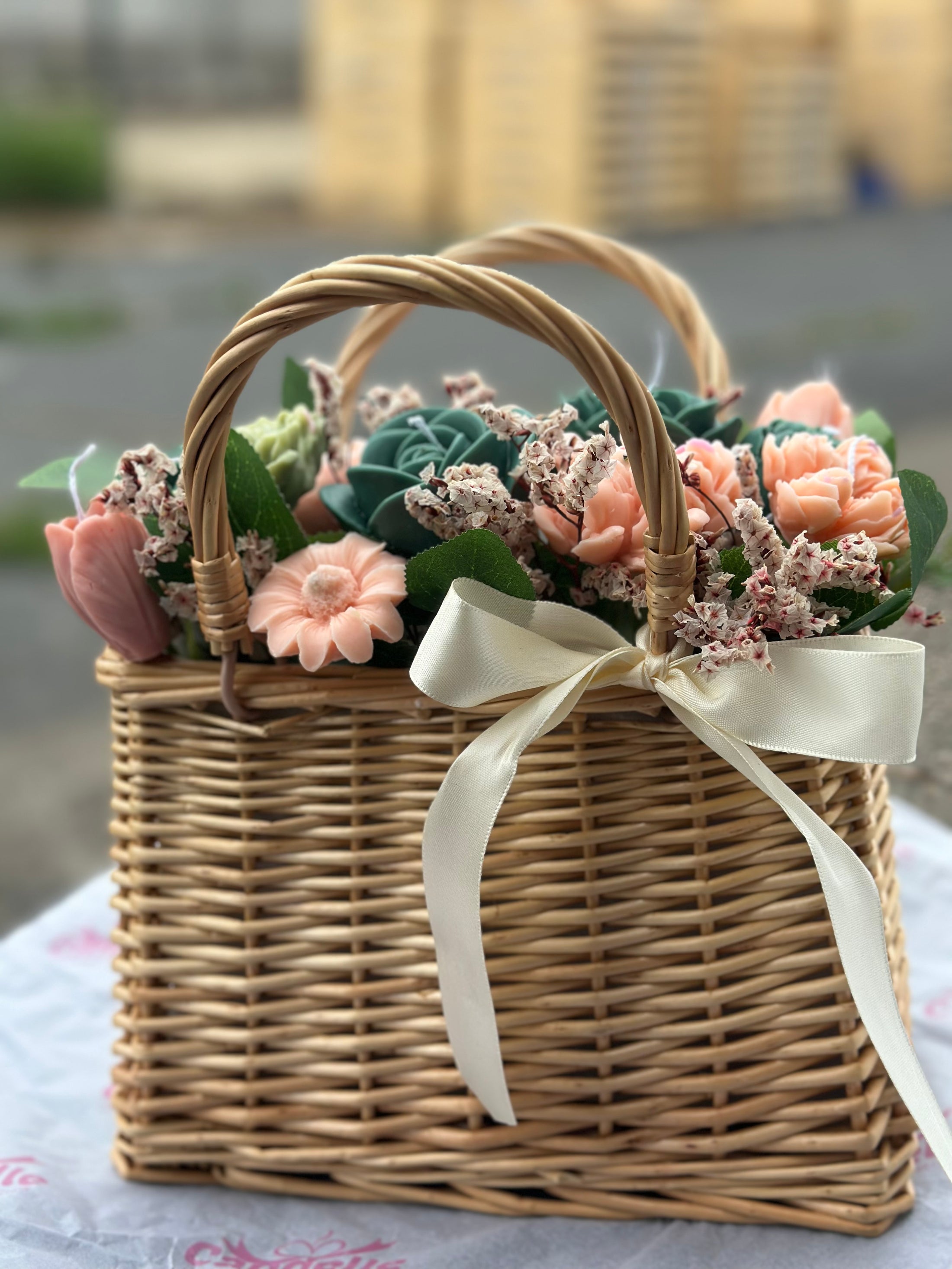 Ribbon Candle Basket