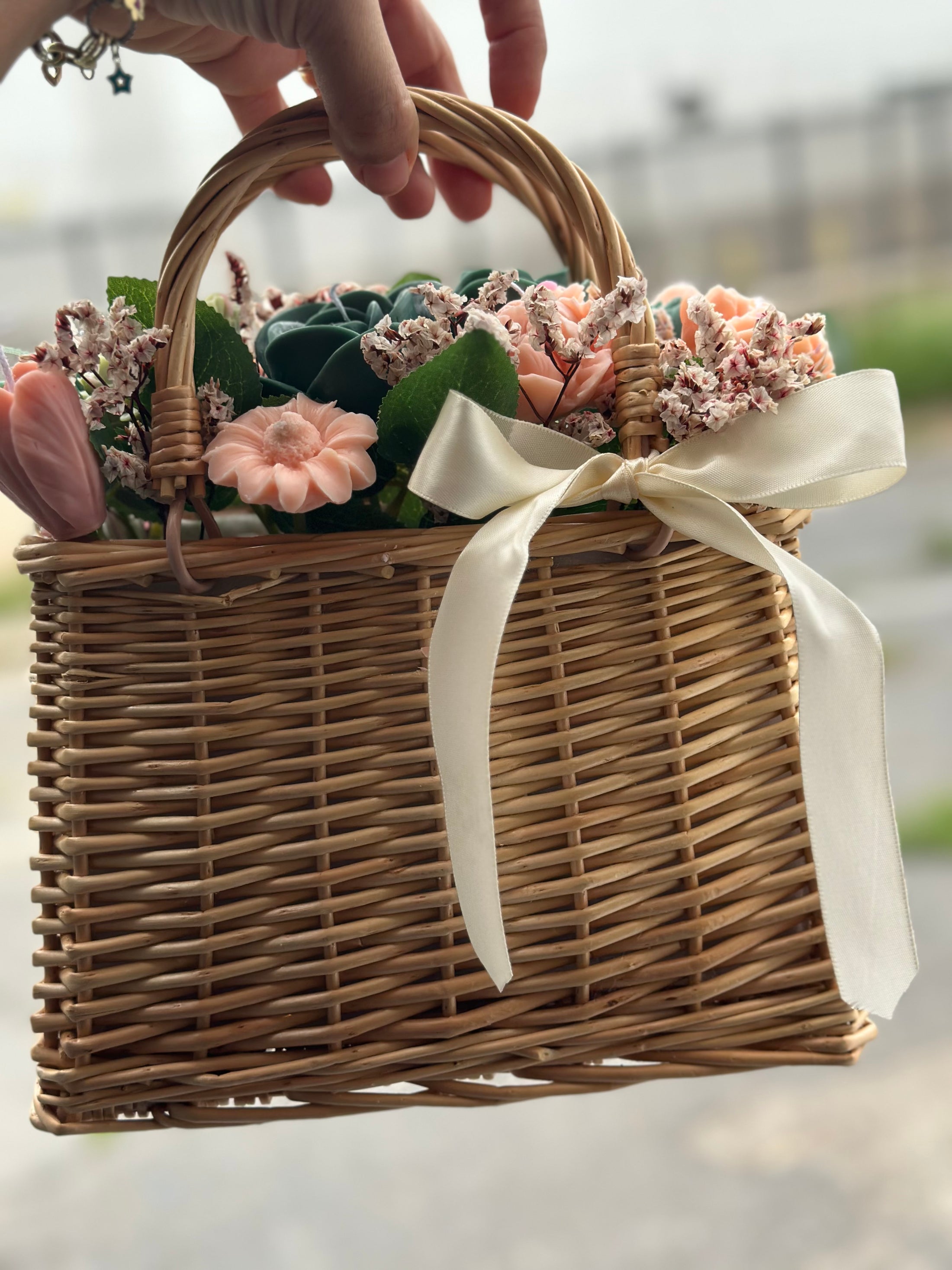 Ribbon Candle Basket