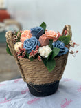Load image into Gallery viewer, Blue Blush Rose Basket
