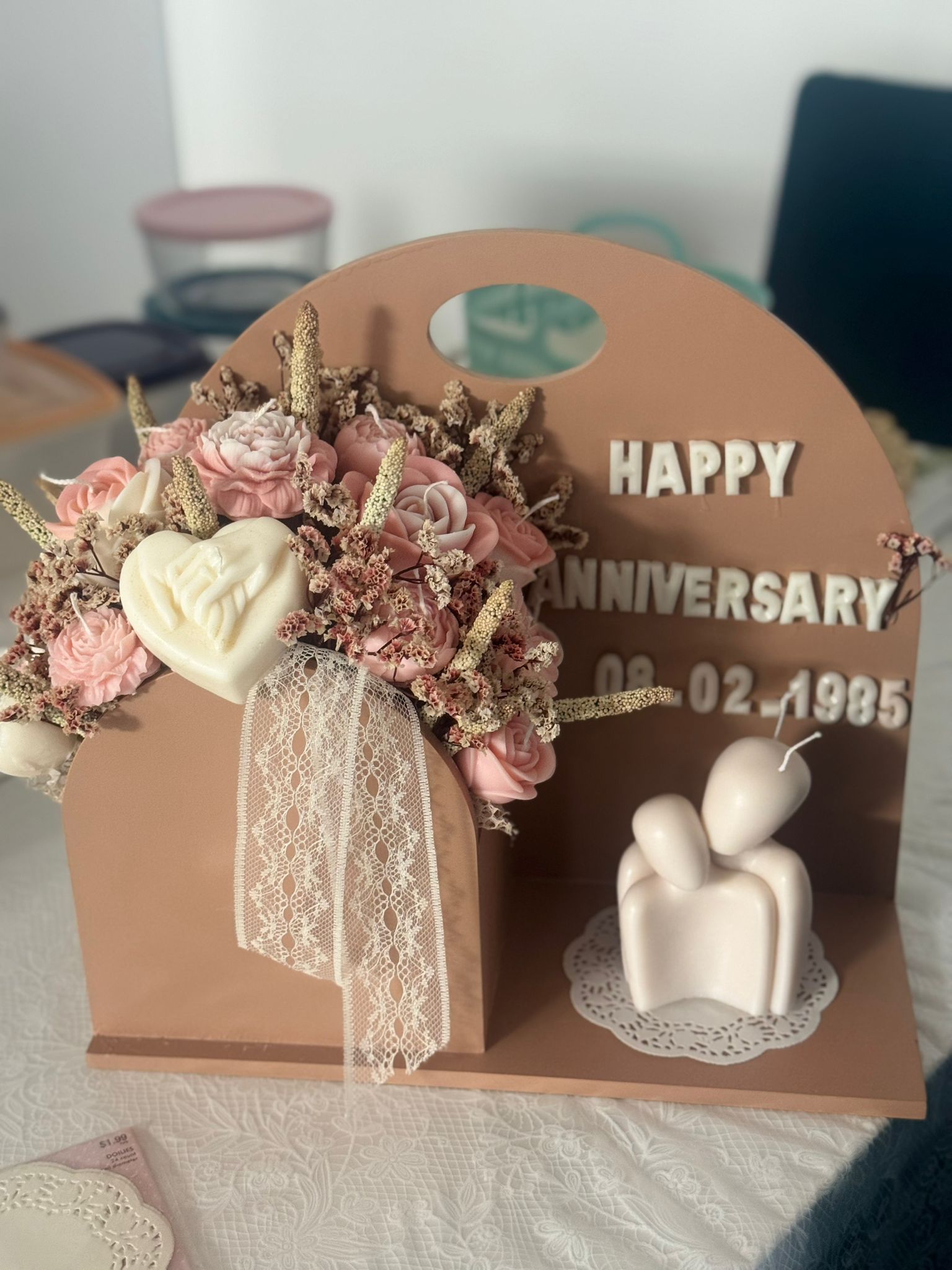 Forever Love Anniversary Candle Arrangement