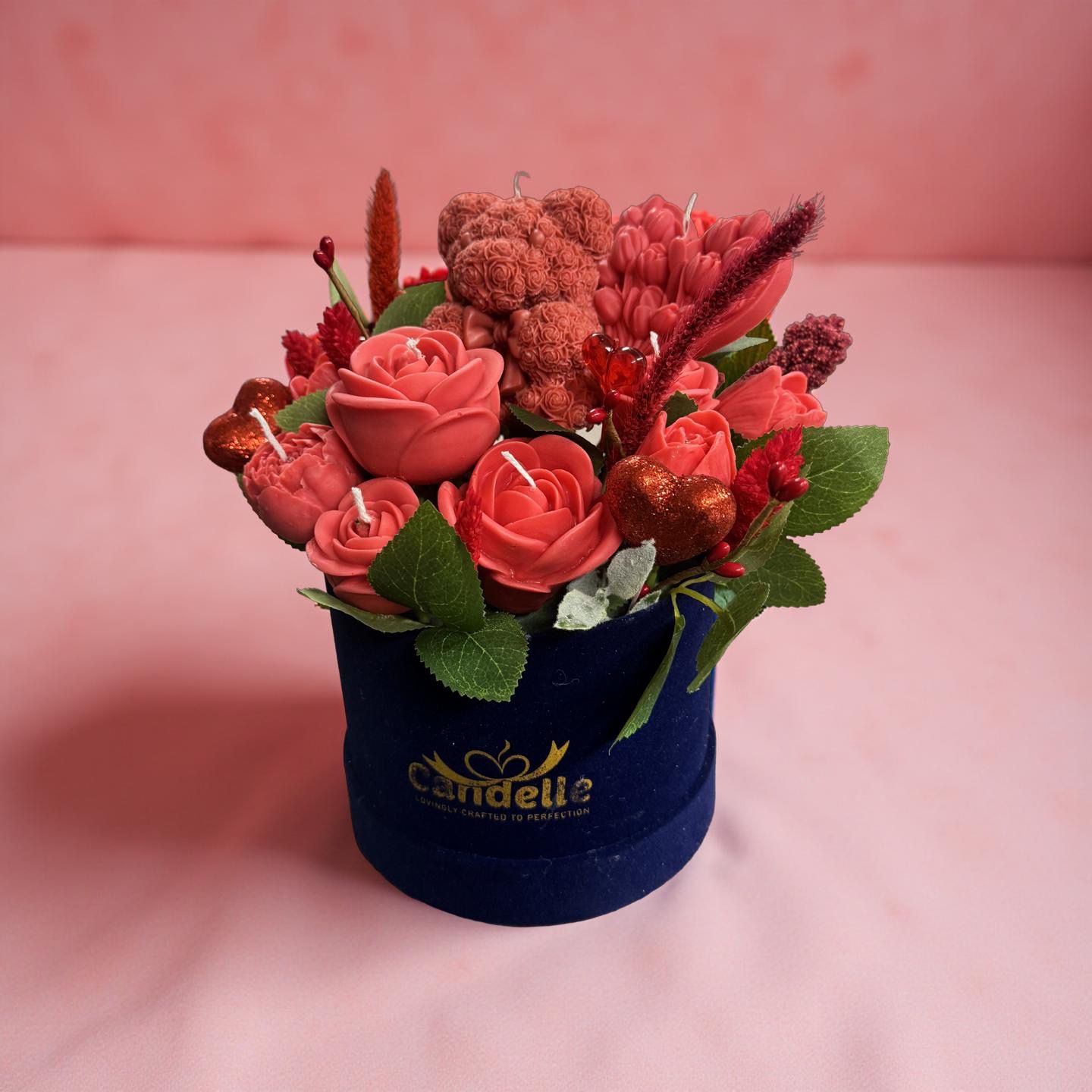 Valentine Velvet- Candle Bouquet