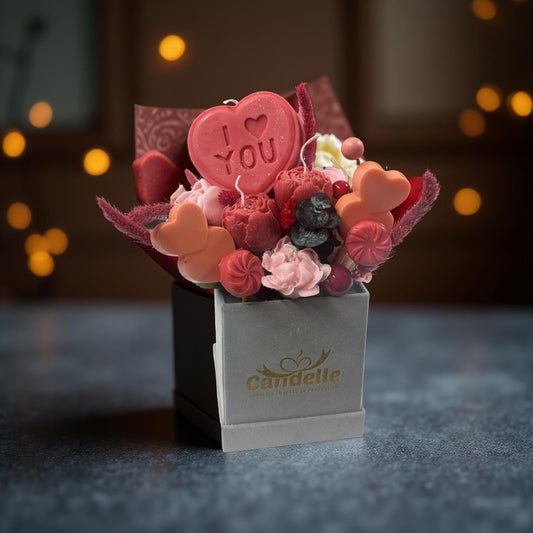 Velvet Love Bloom- Candle Bouquet