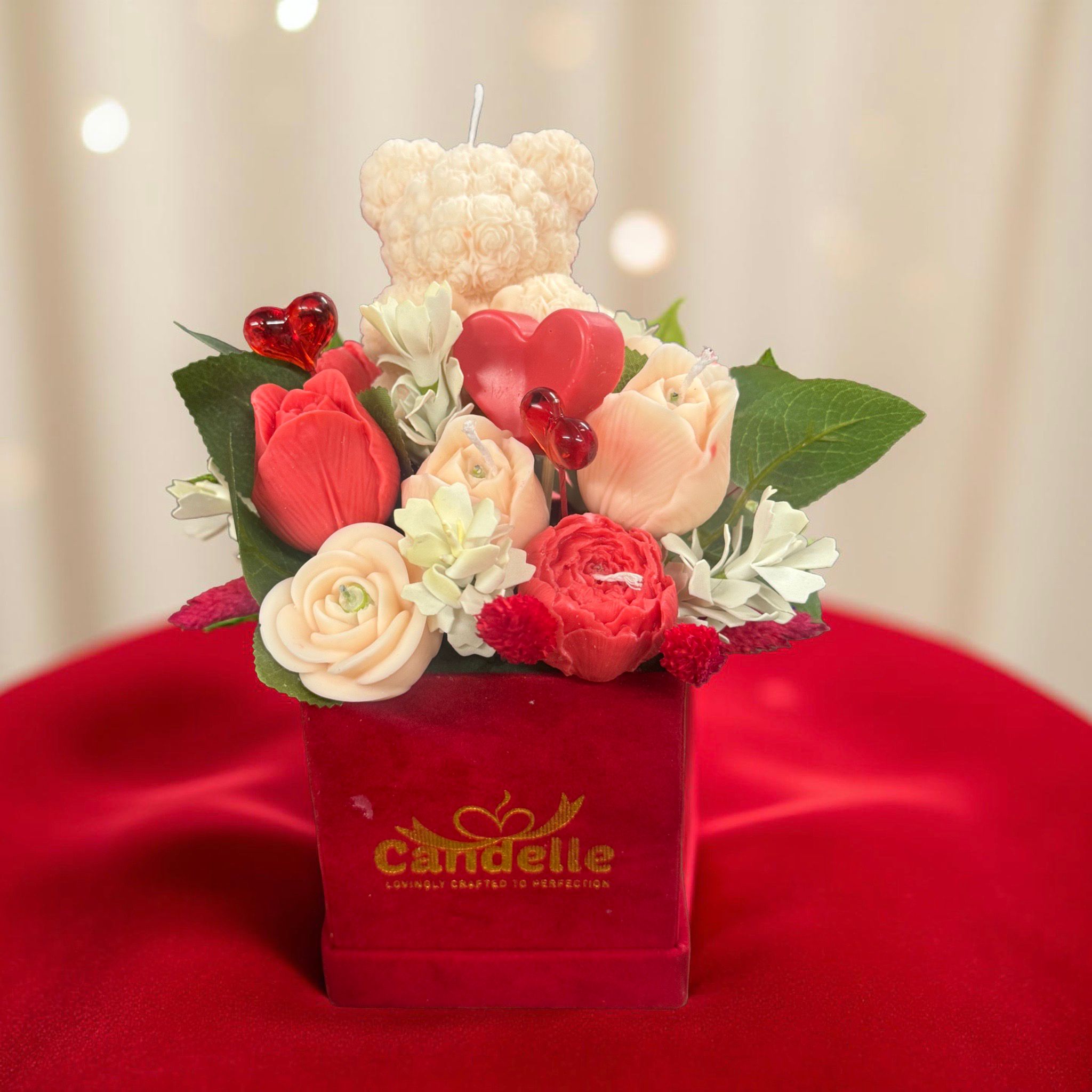 Velvet Love Bloom- Candle Bouquet