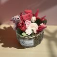 Load image into Gallery viewer, Cherie- Candle Basket with Teddy
