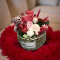 Load image into Gallery viewer, Cherie- Candle Basket with Teddy
