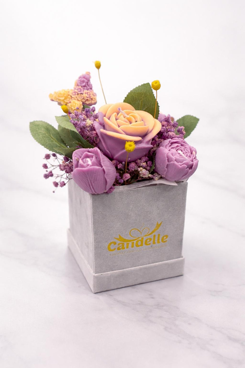 CANDLE FLOWER BOUQUET