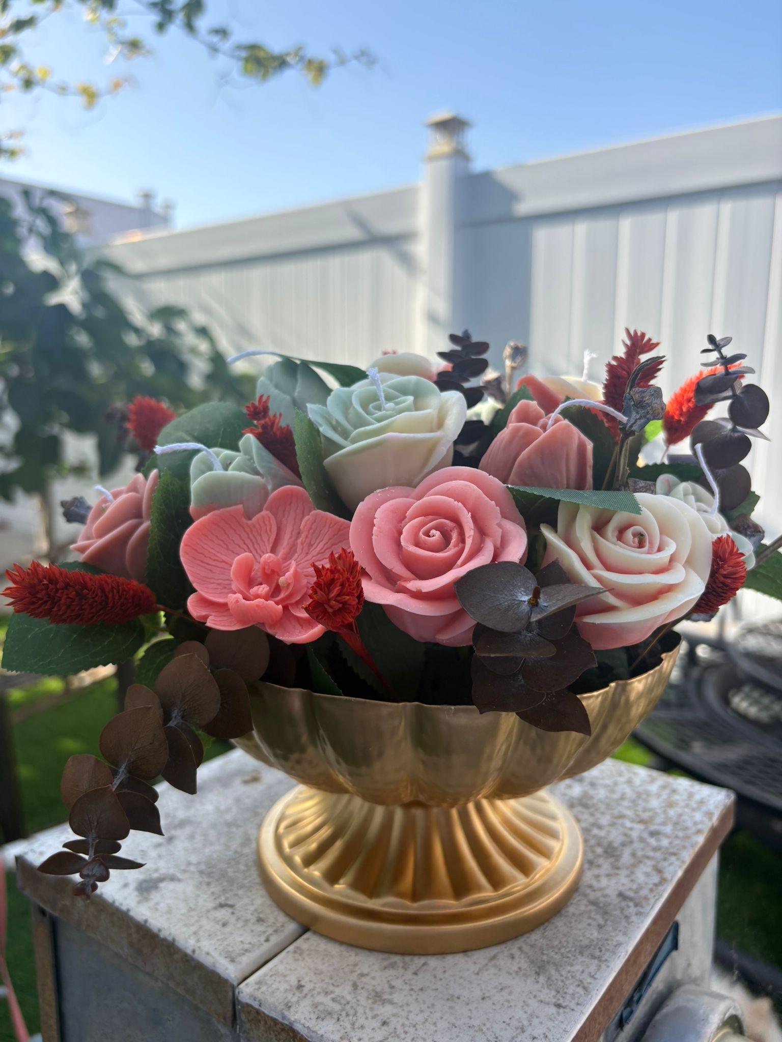 The Garden Embrace Candle Bouquet