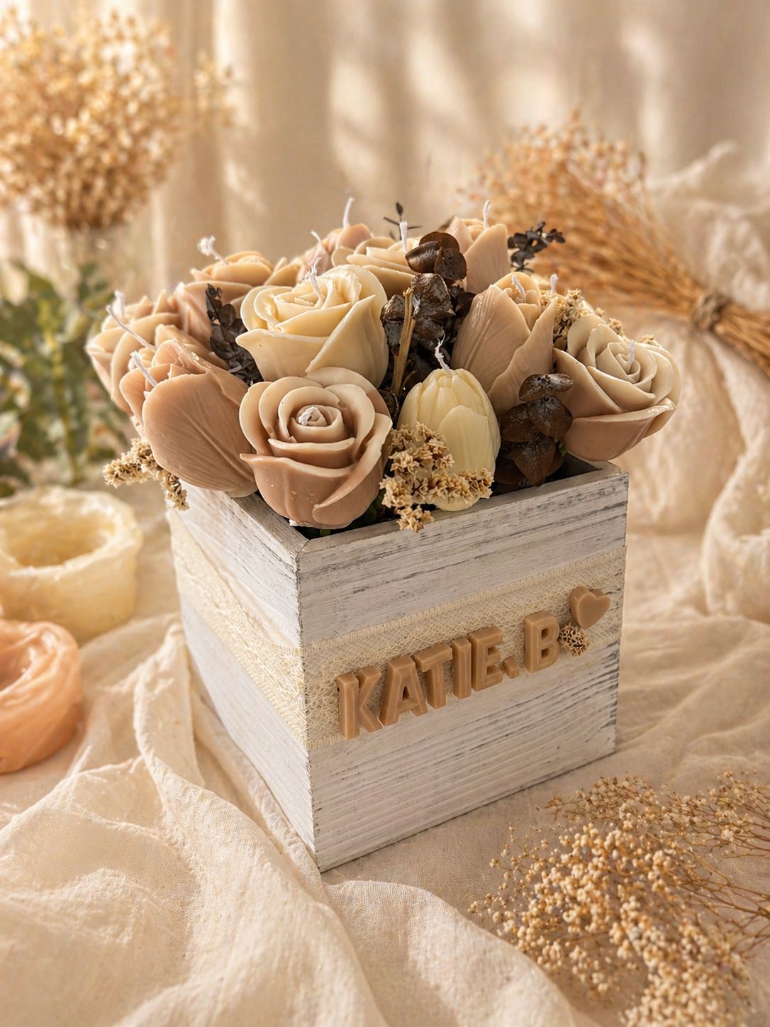 Essential Custom Flowers gift candles