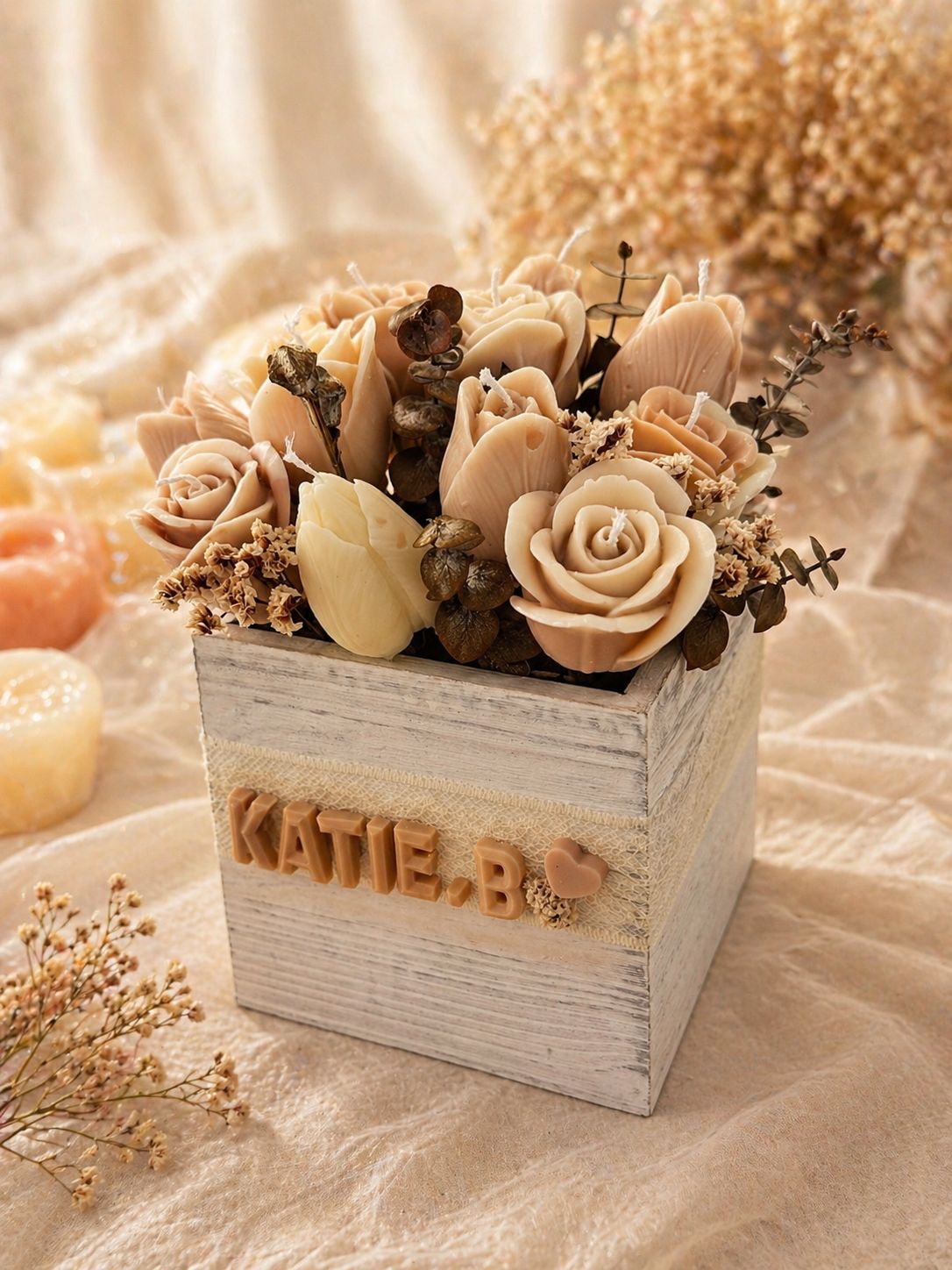 Essential Custom Flowers gift candles