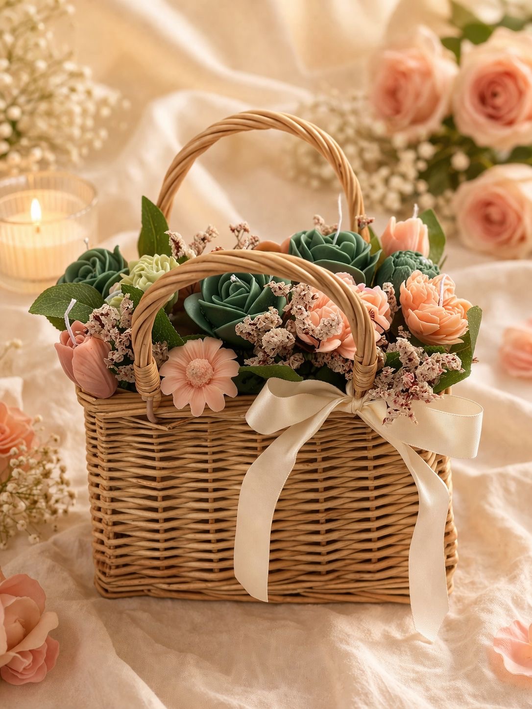 Ribbon Candle Basket