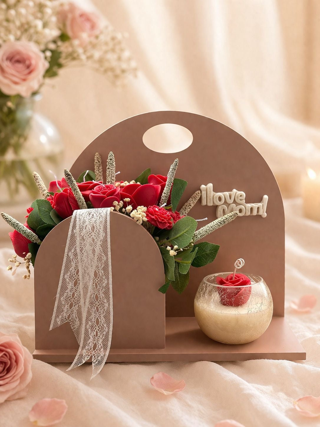 Blush of Love- Mother's Day Candle Arrangement