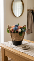 Load image into Gallery viewer, Blue Blush Rose Basket
