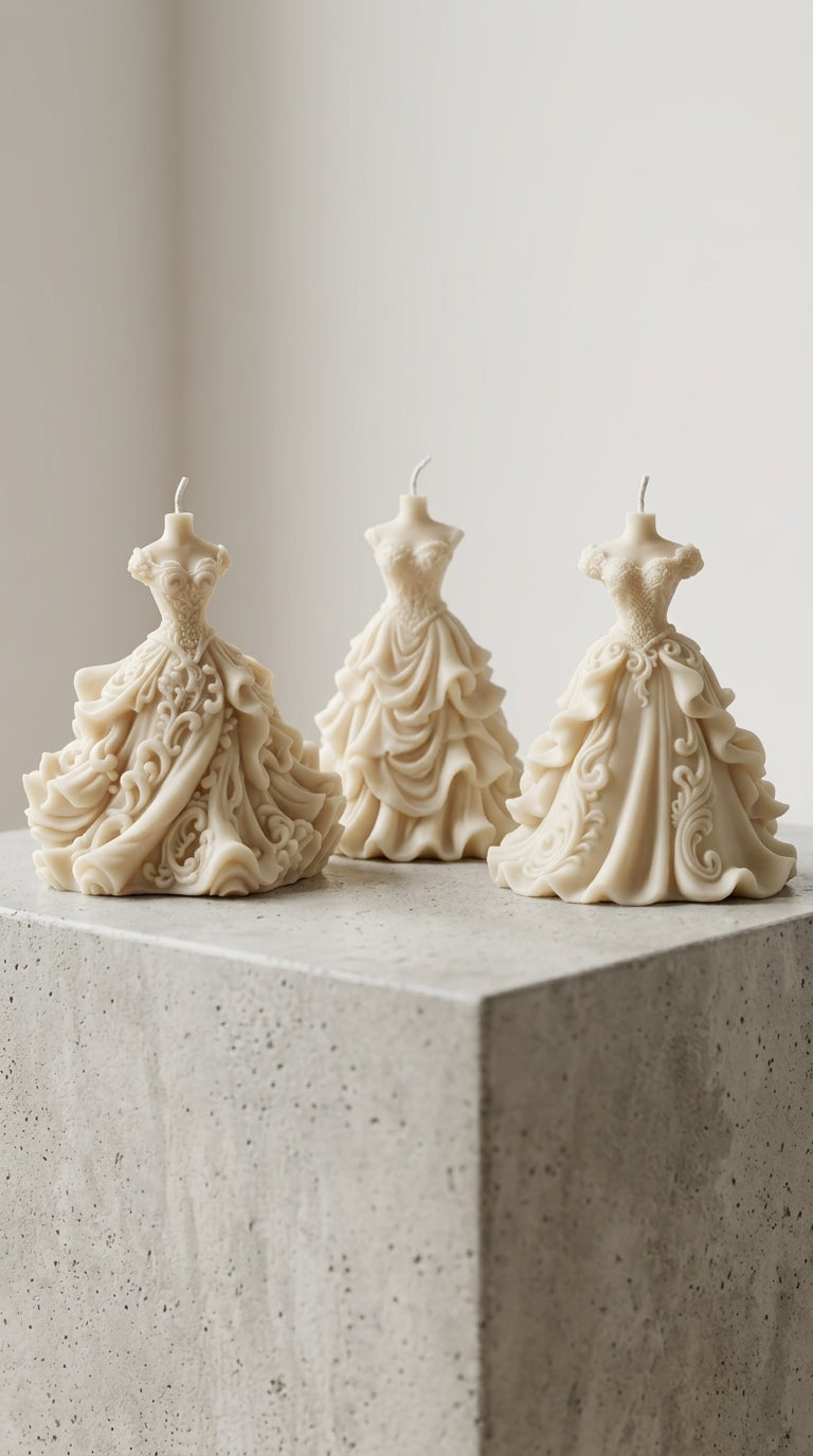 Bridal Gown Candle Favors