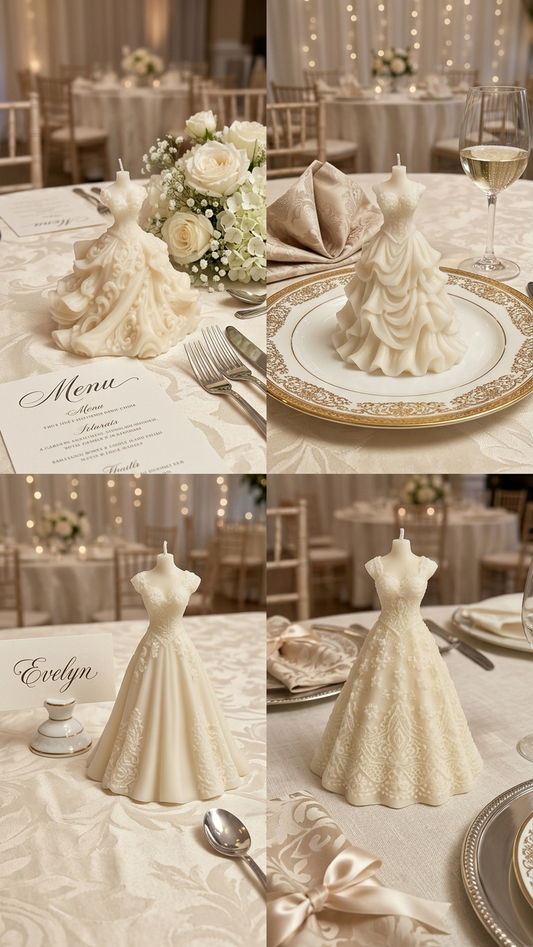 Bridal Gown Candle Favors